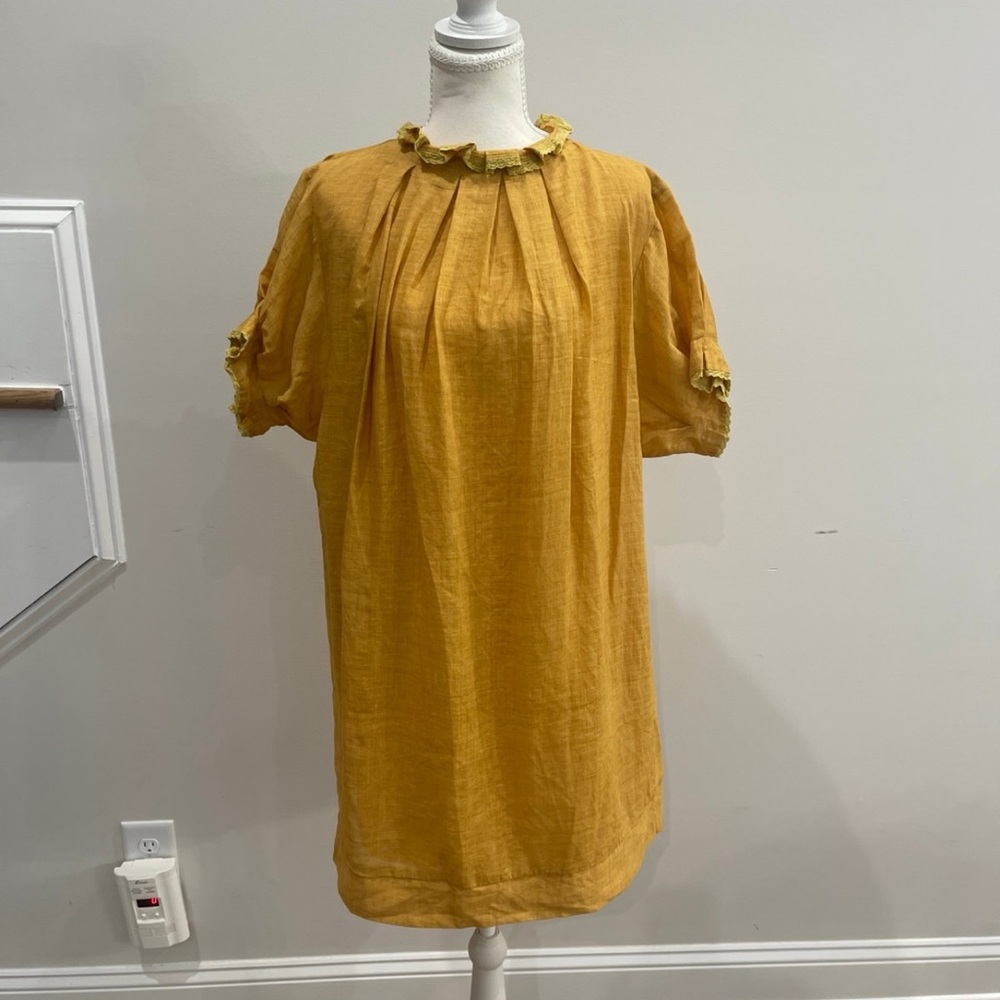 Elegant Mustard Midi Dress
